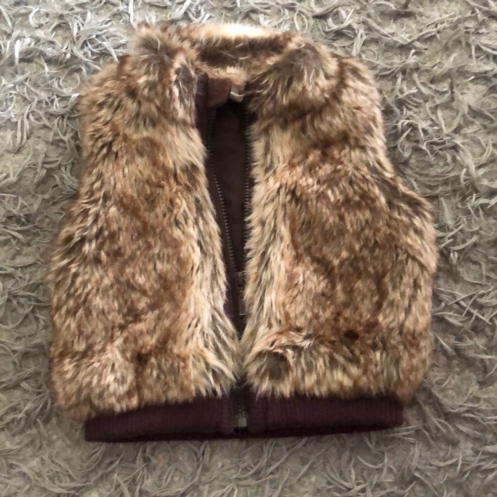 Cute toddler fur vest